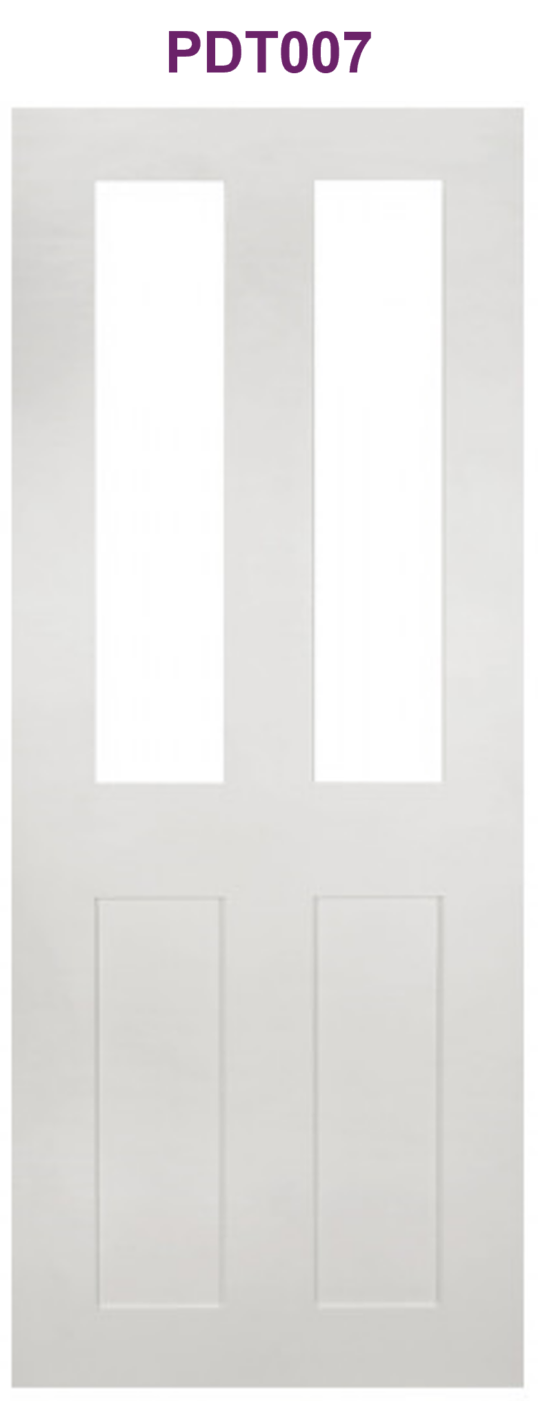 Eaton white primed glazed interior door