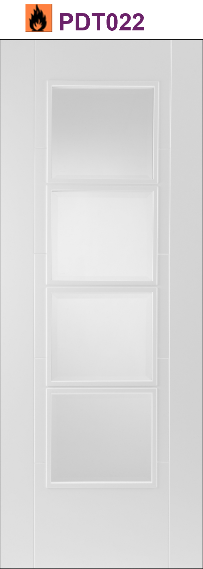 ISEO Glazed white primed interior door