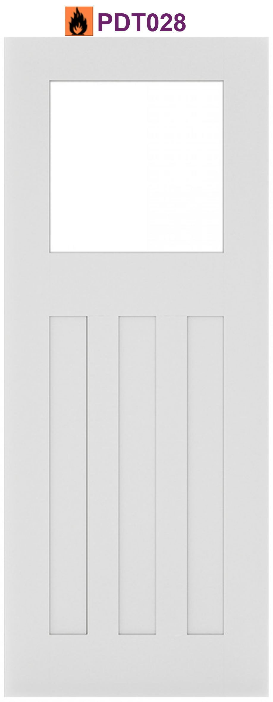 cambridge glazed white primed internal door