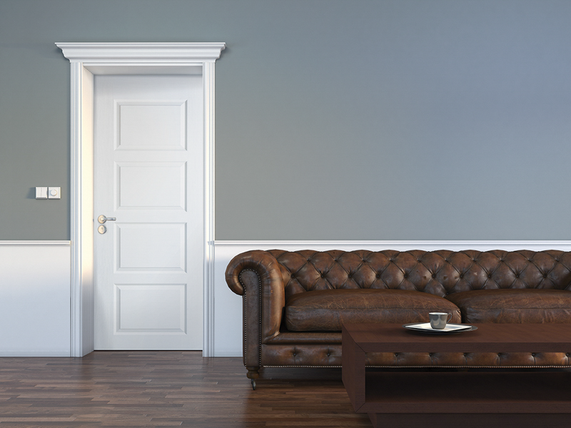 Interior door white painted door